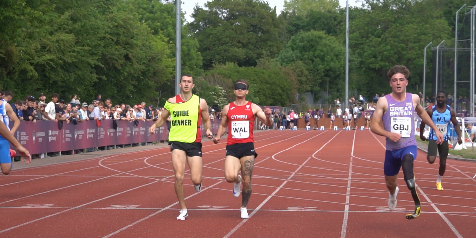 James Ledger and Guide Runner Greg at Loughborough International 2025